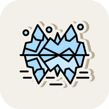 Ice formation Vector Icon Design
