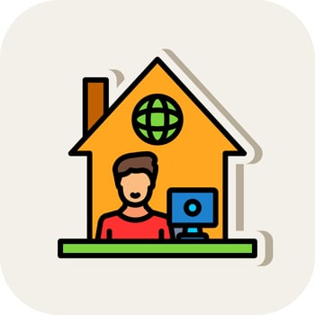 Work From Home Vector Icon Design