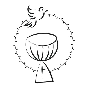 Hand Drawn Religious element. vector