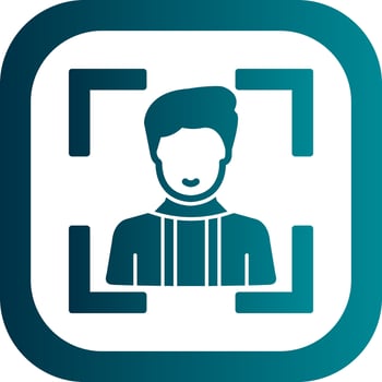 Face Scan Vector Icon Design