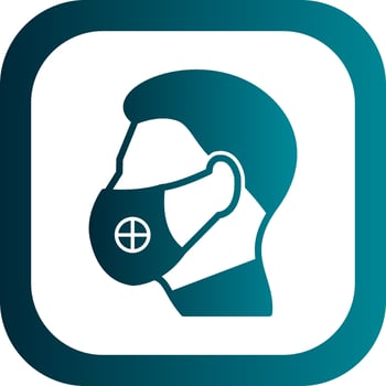 Face Mask Vector Icon Design