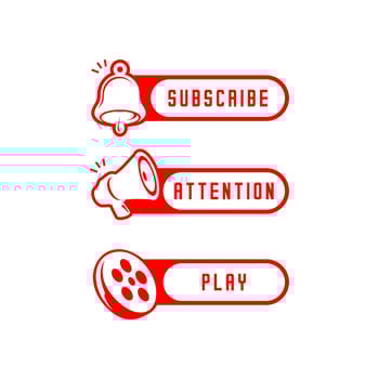 design vector bell symbol subscribe and attention