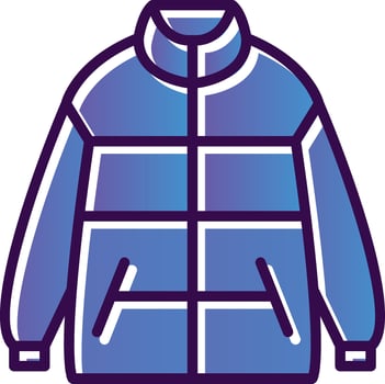 Winter jacket Vector Icon Design
