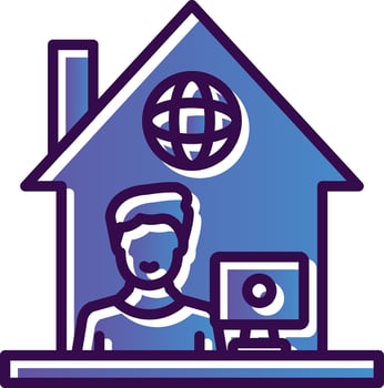Work From Home Vector Icon Design