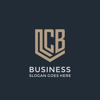 Initial CB logo shield guard shapes logo idea vector