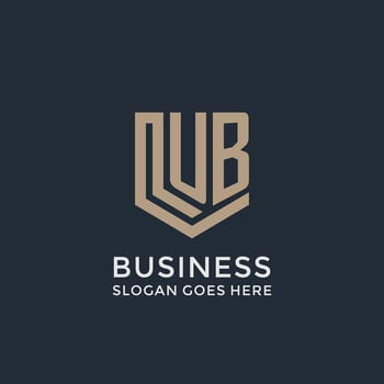 Initial UB logo shield guard shapes logo idea vector