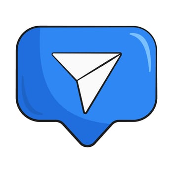 Share notification icon. Cartoon vector