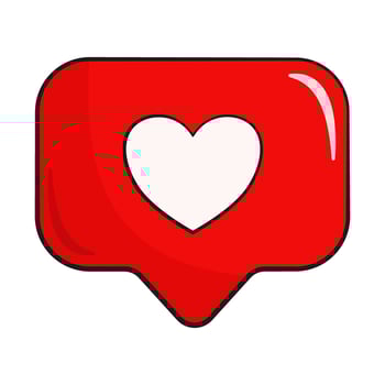 Like notification icon. Cartoon vector