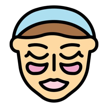 Cream under eyes icon vector flat