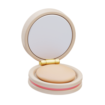 Compact Mirror 3D Illustration png