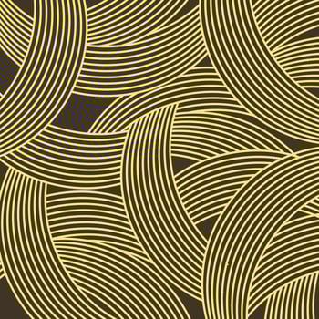 Pasta background, spaghetti abstract geometric pattern. Noodle yellow poster. vector