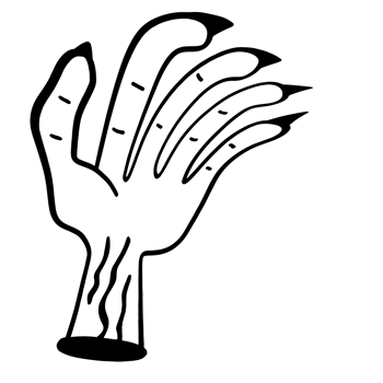 Halloween cartoon symbols hand drawns black and white icon character illustration. Isolated on transparent background. png