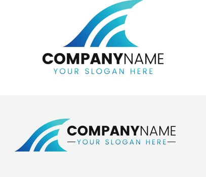 Creative w letter wave logo design vector