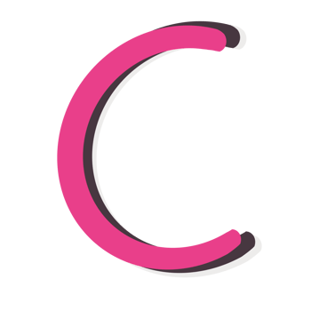 Pink letter C png