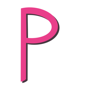 Pink letter P png