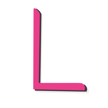 Pink letter L png