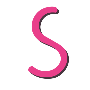 Pink letter S png
