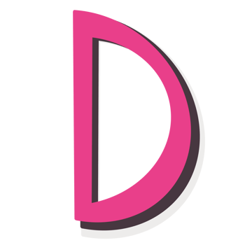Pink letter D png