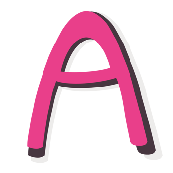 Pink letter A png