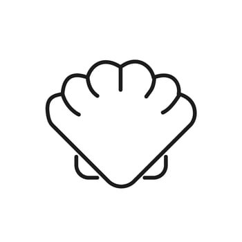 seashell vector icon in line style