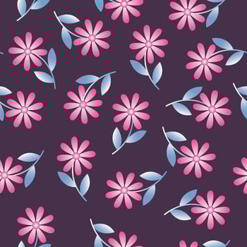 Flowers seamless pattern design vector