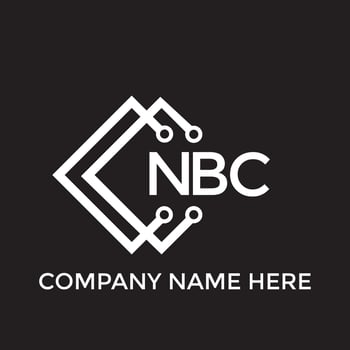 PrintNBC letter logo design.NBC creative initial NBC letter logo design. NBC creative initials letter logo concept. vector