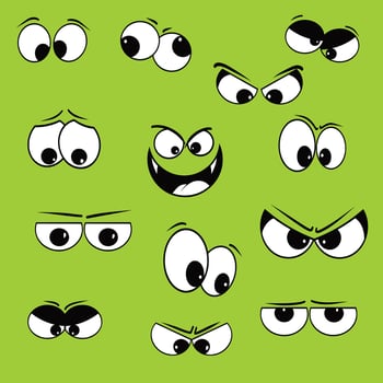 Set of Cartoon Eye Expressions vector