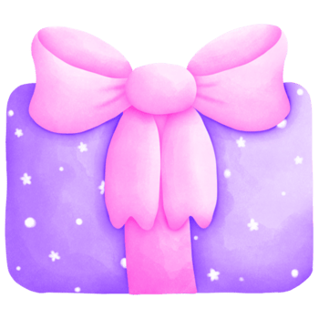 Cute and kawaii Purple Gift png