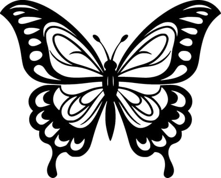 Butterfly, Minimalist and Simple Silhouette - Vector illustration