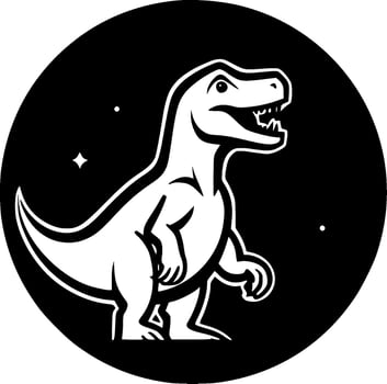 Dino, Black and White Vector illustration