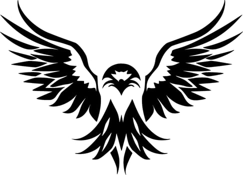 Eagle, Minimalist and Simple Silhouette - Vector illustration