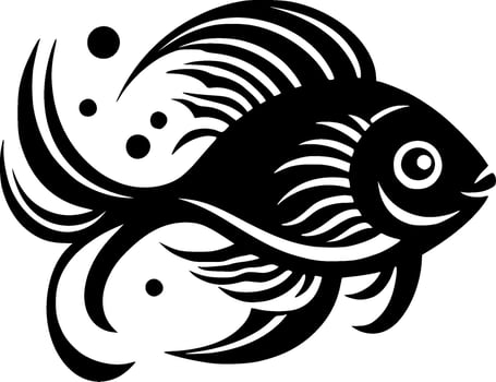 Fish, Black and White Vector illustration
