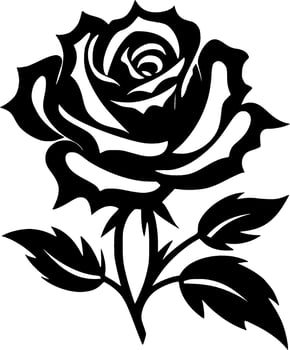Flower, Minimalist and Simple Silhouette - Vector illustration