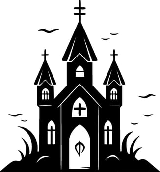 Gothic - Black and White Isolated Icon - Vector illustration
