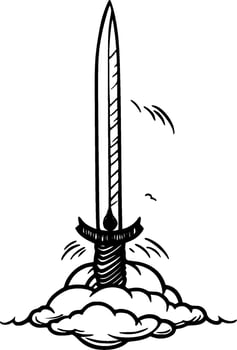 Katana, Minimalist and Simple Silhouette - Vector illustration
