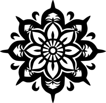 Mandala - Minimalist and Flat Logo - Vector illustration