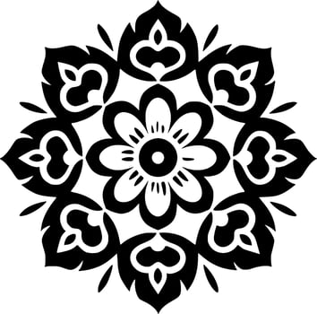 Mandala - Minimalist and Flat Logo - Vector illustration