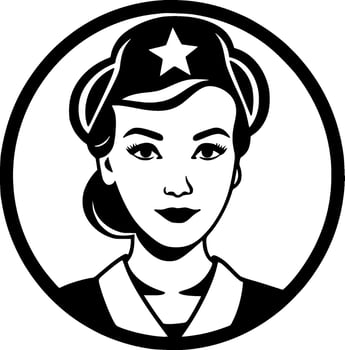 Nurse - Minimalist and Flat Logo - Vector illustration