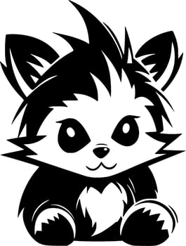 Panda - Minimalist and Flat Logo - Vector illustration