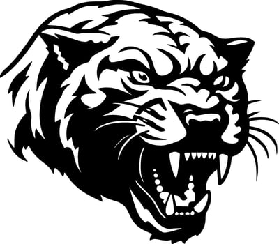 Panther - Minimalist and Flat Logo - Vector illustration