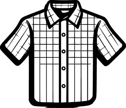 Shirt, Black and White Vector illustration