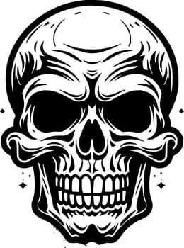 Skull - Minimalist and Flat Logo - Vector illustration
