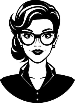 Teacher - Black and White Isolated Icon - Vector illustration