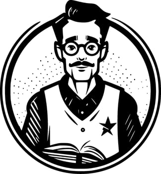 Teacher - High Quality Vector Logo - Vector illustration ideal for T-shirt graphic
