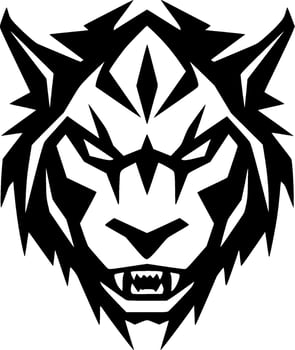 Tiger, Minimalist and Simple Silhouette - Vector illustration