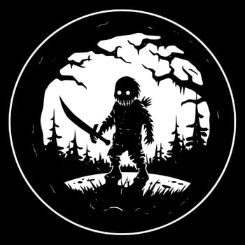 War, Black and White Vector illustration