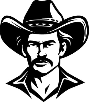 Western, Minimalist and Simple Silhouette - Vector illustration