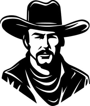 Western - Minimalist and Flat Logo - Vector illustration