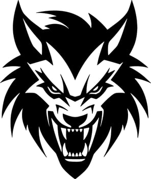 Wolf, Minimalist and Simple Silhouette - Vector illustration