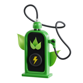 3d Render Green Energy Charging Station Icon Illustration png